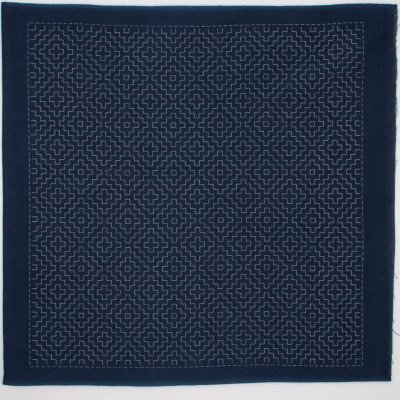 Hana-Fukin sashiko utěrka 33 × 33 cm kaki no hana indigo – Zboží Dáma