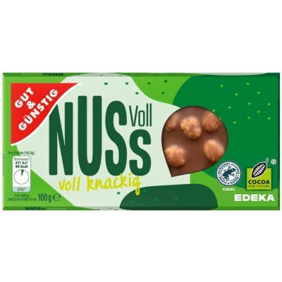 Gut & Günstig Mléčná s celými lískovými ořechy 100 g – Hledejceny.cz