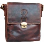 Středně velká ale prostorná pánská kožená taška Pedro s popruhem přes rameno FLW – Sleviste.cz