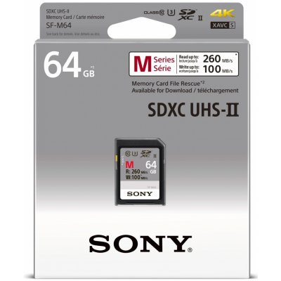 Sony SDXC 64 GB UHS-II U3 SF64M – Zbozi.Blesk.cz