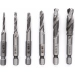 Sada závitových vrtáků HSS M3 – M10, 6 ks, Kraft&Dele KD980 – Hledejceny.cz