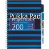 Poznámkový blok Pukka Pad projektový blok Navy Blue A4, papír 80g modrý 100 listů