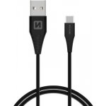 Swissten 71521101 USB 2.0 typ A na C, USB 2.0, zástrčka A - zástrčka C, opletený, 0,2m, černý – Zboží Živě