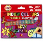 KOH-I-NOOR Slupovací barvy na sklo window colours 12x10,5 ml – Zboží Dáma