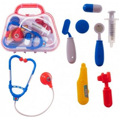 Teddies Sada doktor/lékař plast v plastovém kufříku 23x19x6cm v sáčku – Zboží Dáma