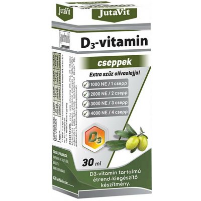 JutaVit Vitamin D3 drops with Extra Virgin Olive Oil 30 ml – Hledejceny.cz
