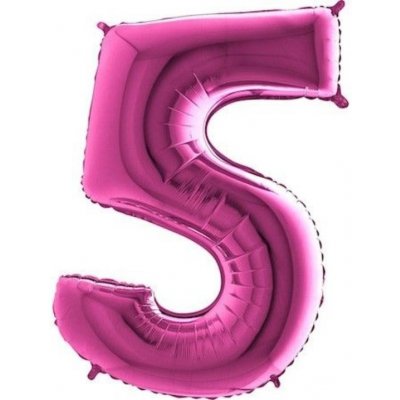 FLEXMETAL Balón foliový číslice růžová Pink 115 cm 5 – Zboží Dáma