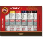 akrylové barvy Koh-i-noor 40ml sada 6ks – Hledejceny.cz
