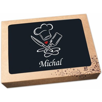 Povlečení Plus Dárková zástěra pro muže 72x100 Kuchařská černá + text na přání – Hledejceny.cz