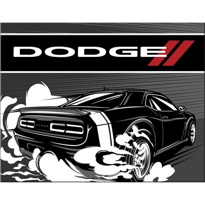 Plechová cedule Dodge Black Speed 32 cm x 40 cm – Zboží Mobilmania
