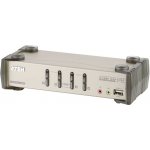 Aten CS-1734B-A7-G 4-Port USB 2.0 KVMP Switch OSD, 4x USB Cables, 2-port Hub, Audio – Hledejceny.cz