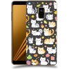 Pouzdro a kryt na mobilní telefon Samsung Pouzdro ACOVER Samsung Galaxy A8 2018 A530F s motivem Little cats