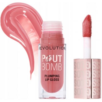 Makeup Revolution Pout Bomb Plumping Lesk na rty Gloss Kiss 4,6 ml – Sleviste.cz
