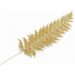DECOLED Vánoční přízdoba zlatá větvička kapradí, 55 cm – Hledejceny.cz