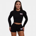 BeastPink Long Sleeve Croptop black – Sleviste.cz