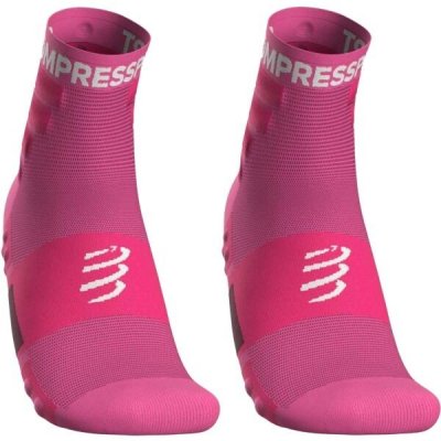 Compressport TRAINING SOCKS 2-PACK Sportovní ponožky růžová
