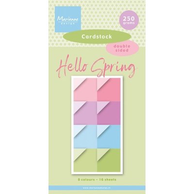 Marianne Design Sada oboustranných papírů 15 × 30cm Hello spring 16 ks – Sleviste.cz