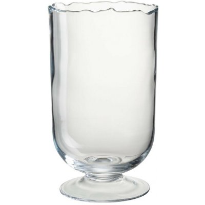 Transparentní skleněná váza s nepravidelným okrajem Simo - Ø 19*33 cm - J-Line by Jolipa – Hledejceny.cz