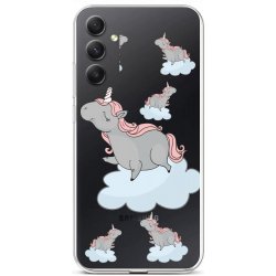 Pouzdro TopQ Samsung A34 Grey Unicorns