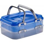 Můjrendlík Plastový piknik box 2 patra 40x30x18cm – Zboží Dáma