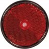 Odrazka kulatá červená v černém rámečku, 60 mm, k přišroubování