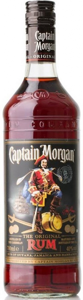 Captain Morgan Black Jamaica Rum 40% 0,7 l (holá láhev)