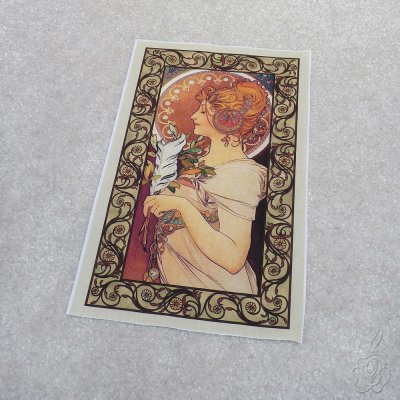 Bavlněný panel Alfons Mucha - Pero – Zbozi.Blesk.cz