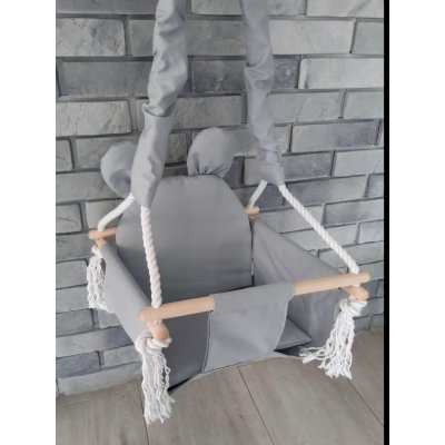 Lovegifts plyšová houpačka medvídek 36 x 36 x 27 cm šedá do 20 kg – Zboží Dáma