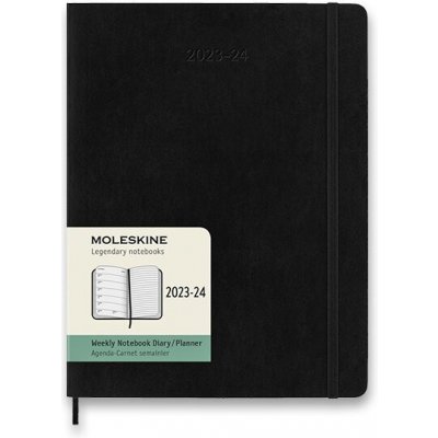 Moleskine B5 týdenní 2023-24 černý