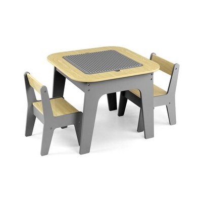 Milly Mally Olaf Blocks dětský stůl a židle tmavě šedé – Zboží Dáma