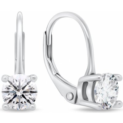 Brilio Silver Módní stříbrné náušnice se zirkony EA116W – Zboží Dáma