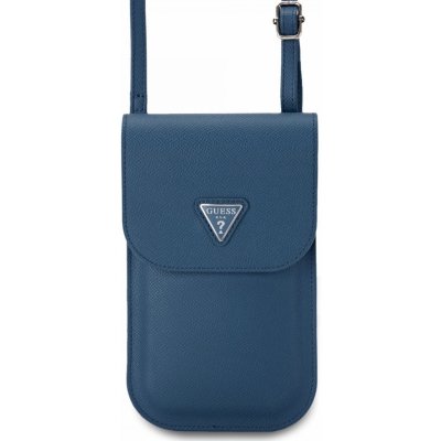 Guess PU Grained Triangle Logo Taška na Telefon Blue – Zbozi.Blesk.cz