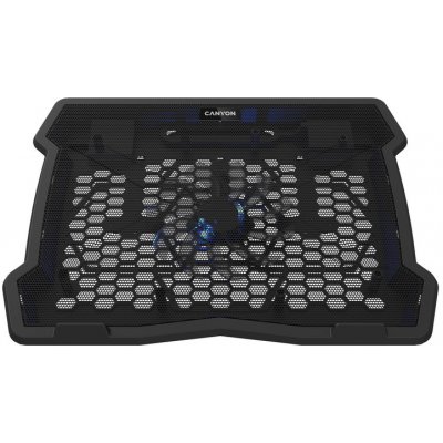 CANYON Chladící podstavec NS02 pro notebook 10-15.6", LED podsvícení, 1x ventilátor, 340x265x30mm CNE-HNS02 – Hledejceny.cz