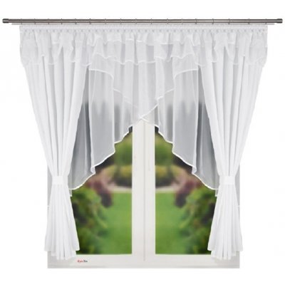 Fliying Voálová záclona s řasící páskou L 624 bílá, 400 x 150 cm – Hledejceny.cz