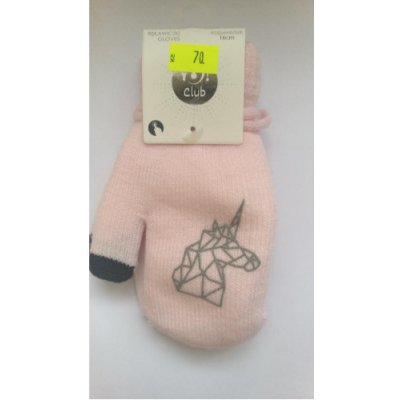Zimní pletené dětské rukavičky s obrázkem podšité wellsoftovou podšívkou 16 cm růžové YOU COSMO JEDOROŽEC – Zboží Mobilmania