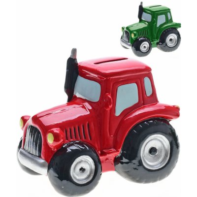 KIDS GLOBE Pokladnička traktor retro porcelánová kasička 2 barvy – Zboží Mobilmania