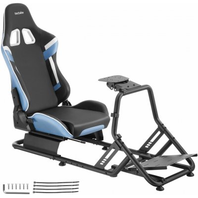 tectake 406316 play závodní sedadlo - černá/azurová – Zbozi.Blesk.cz