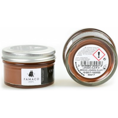 Famaco krém na boty 50ml Hnědá London clair – Zboží Dáma
