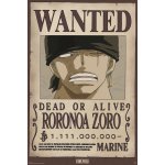Plakát, Obraz - One Piece - Wanted Zoro Wano, 61 × 91.5 cm – Zboží Dáma
