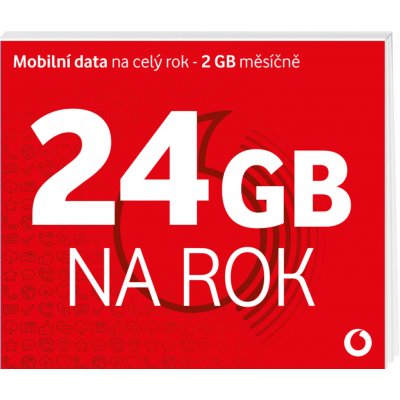 Vodafone 24 GB SIM (data na rok) ČR+EU Forma SIM: Klasická SIM karta – Hledejceny.cz