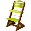 Dětský stoleček s židličkou Jitro rostoucí židle Plus barevná Ořech + sv. zelená