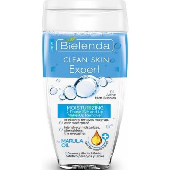 Bielenda Clear Skin Expert Moisturizing dvoufázový odličovač na oční okolí a rty Marula Oil 150 ml