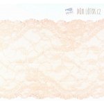Elastická krajka růžovobéžová, 182 mm – Zboží Dáma