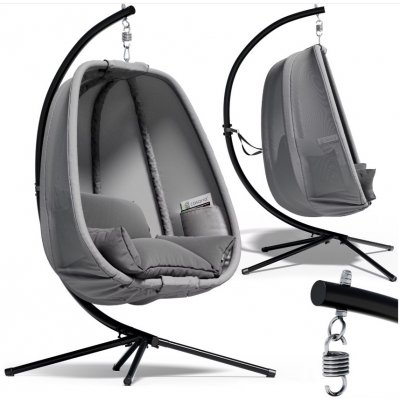 Casaria Závěsné křeslo Alvie šedé – Zboží Dáma