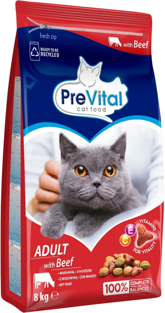 PreVital Kočka Hovězí 8 kg
