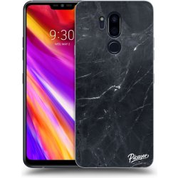 Pouzdro a kryt na mobilní telefon Pouzdro Picasee silikonové LG G7 ThinQ - Black marble čiré
