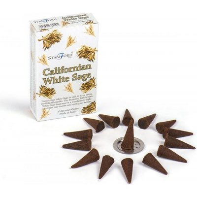 Stamford premium vonné kužely Californian White Sage Bílá šalvěj z Kalifornie 15 ks – Zboží Dáma