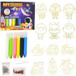 LEAN Toys 27735 Sada na malování 3D Kosmos 6 barev + 12 přívěšků – Hledejceny.cz