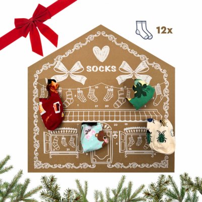 Adventní kalendář 12x ponožky Dedoles (24DXV1) M – Zboží Mobilmania