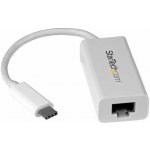 Startech USB C to Gigabit Ethernet Adapter - White - USB 3.1 to RJ45 LAN Network Adapter - USB Type C to Ethernet (US1GC30W) - Síťový adaptér - USB-C - Gigabit Ethernet - bílá – Zboží Živě